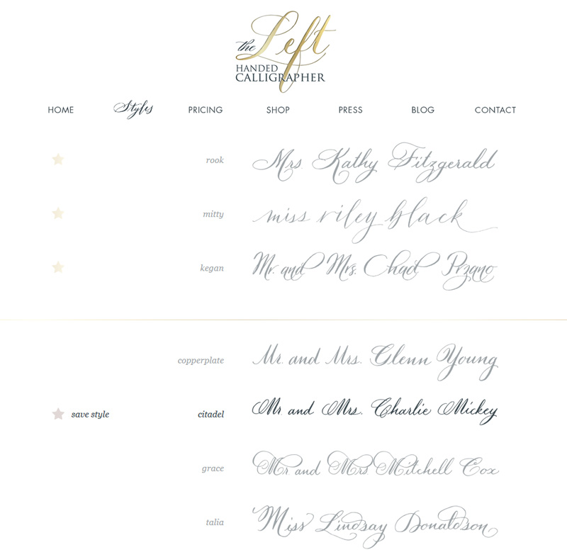 wedding calligrapher