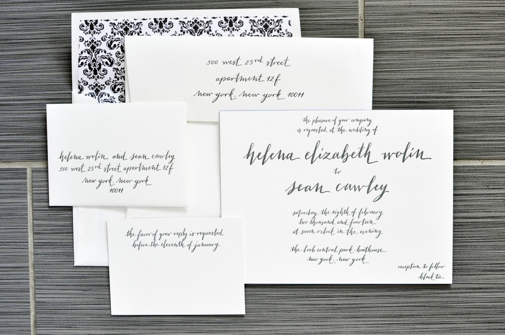 wedding invitation calligraphy