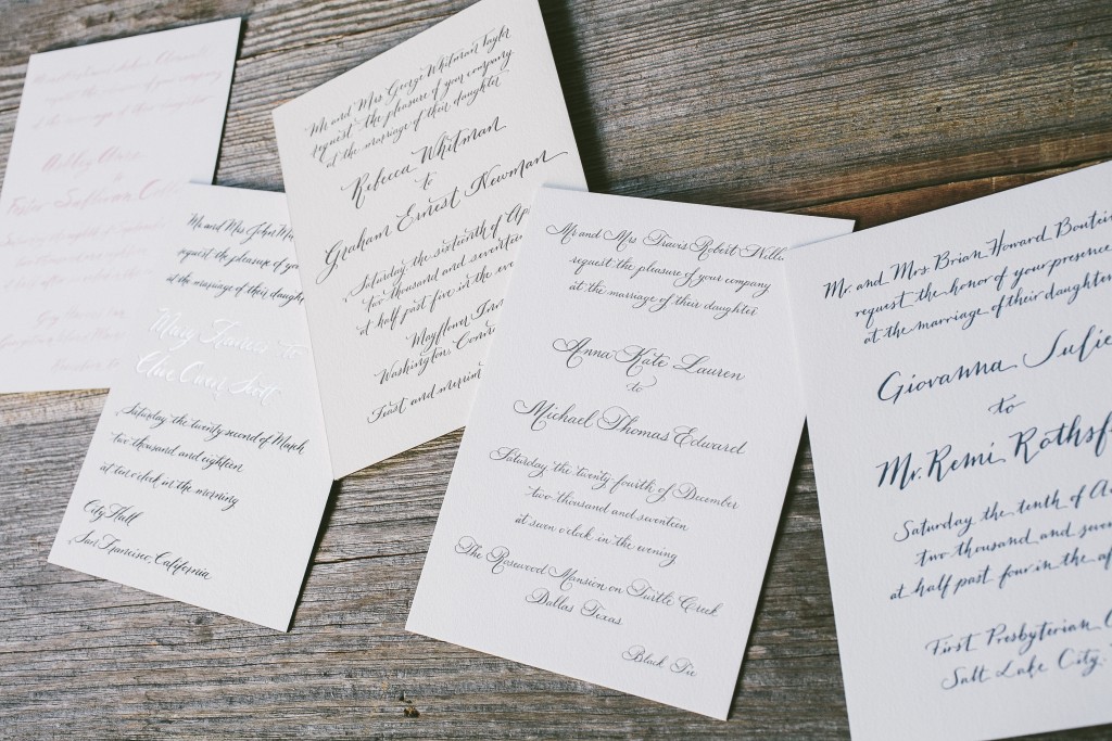 Modern Calligraphy Invitations