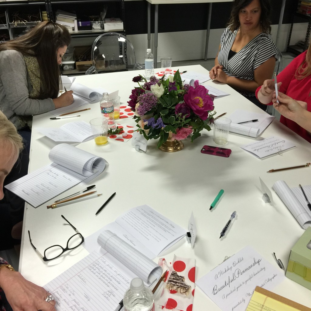 lefthanded calligraphy workshop class