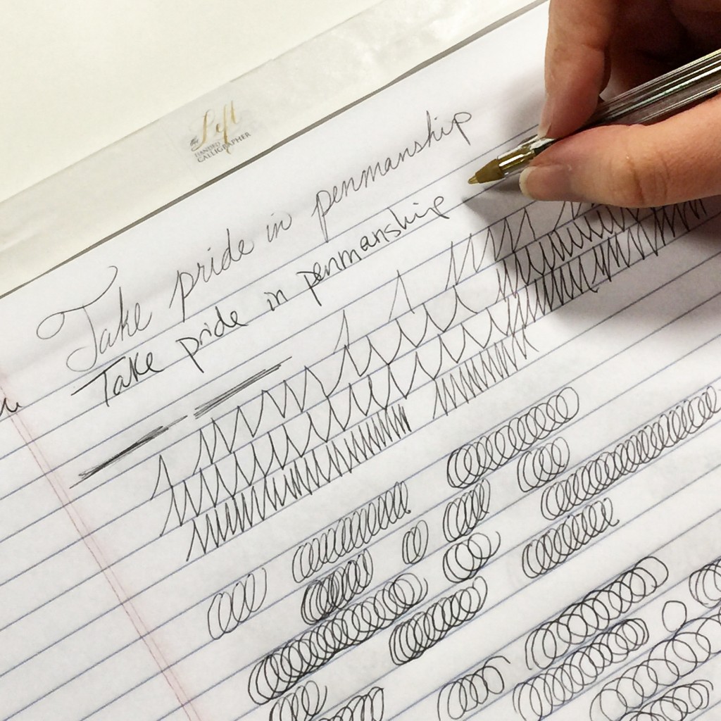 handwriting penmanship calligraphy workshop class dallas
