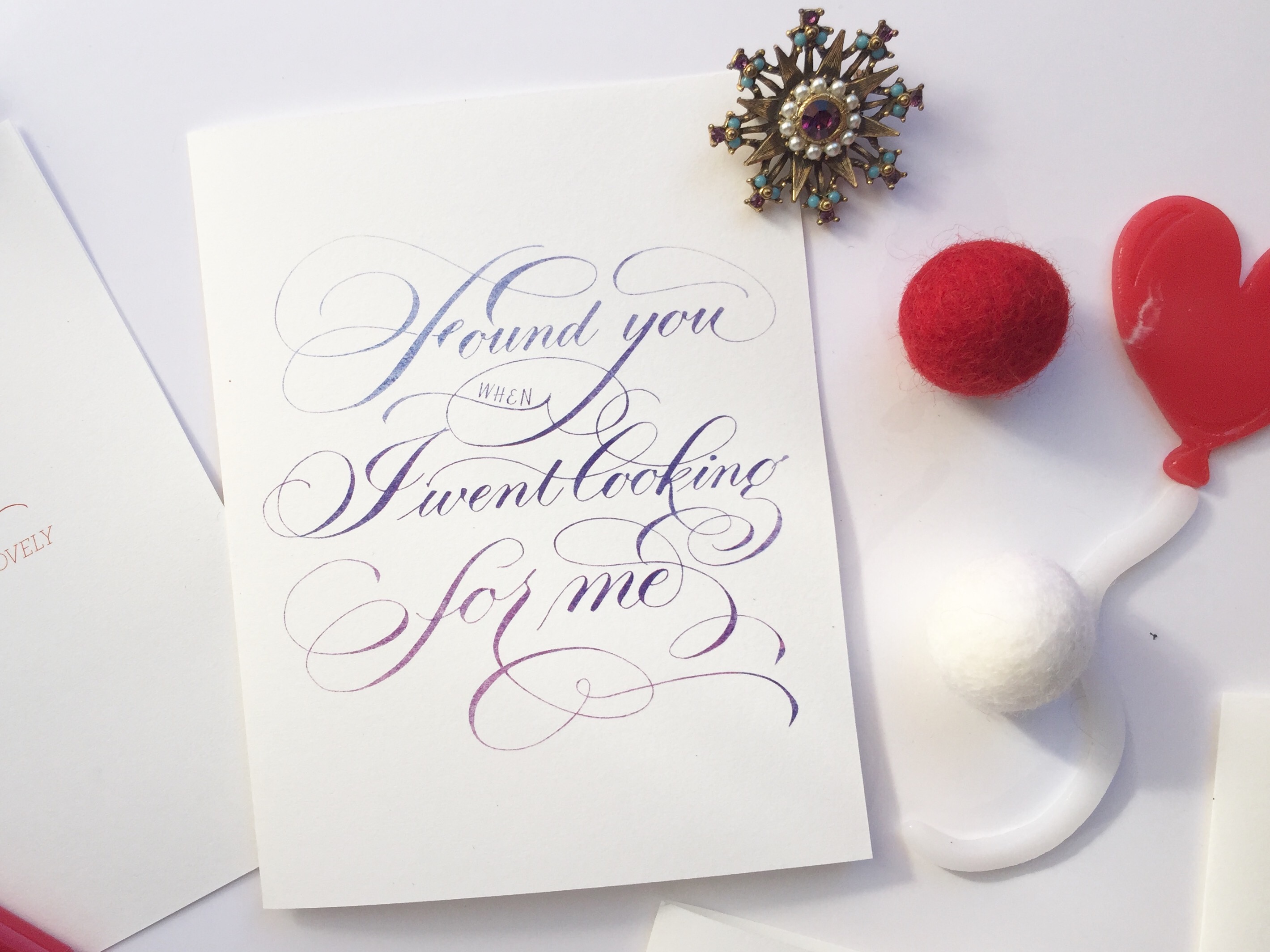 calligraphy greeting card