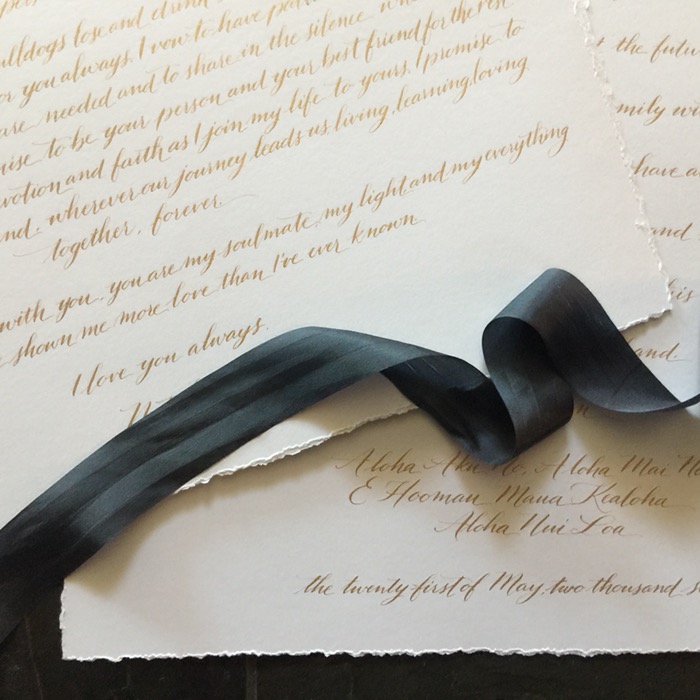 luxury wedding calligrapher