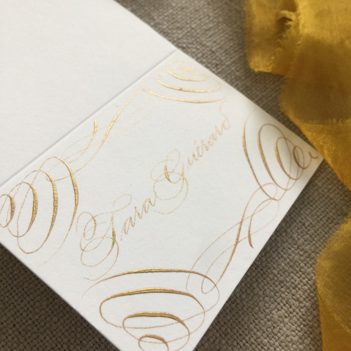 classic wedding calligrapher luxury