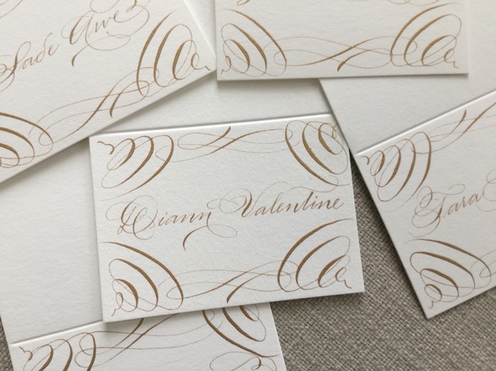 luxury california wedding calligrapher