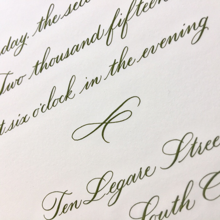 Letterpress Wedding Thank You Cards Classic Copperplate Font 